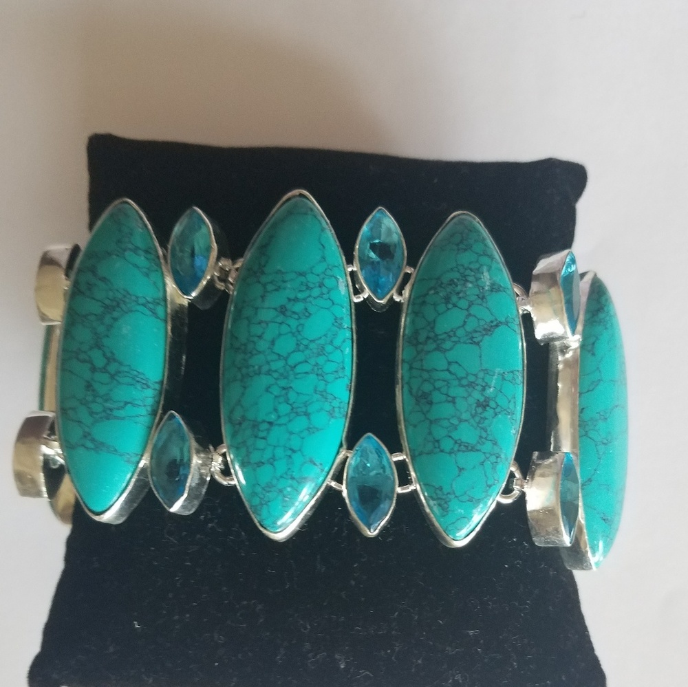 Sold Amazing Vintage Turquoise Sterling Bracelet